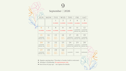 Lagoon – September Store Schedule