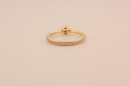 Round Full Eternity Ring - Solitaire Pave