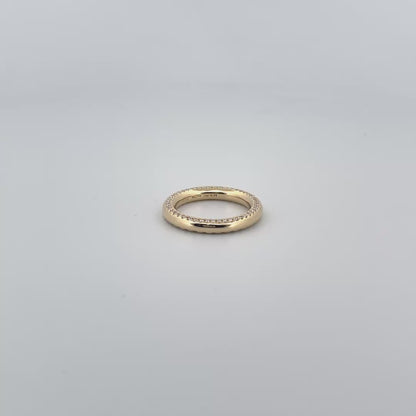 Round bold Full eternity ring "Flip"