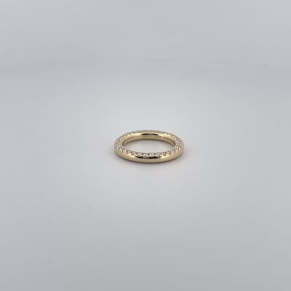Round bold Full eternity ring "Flip"